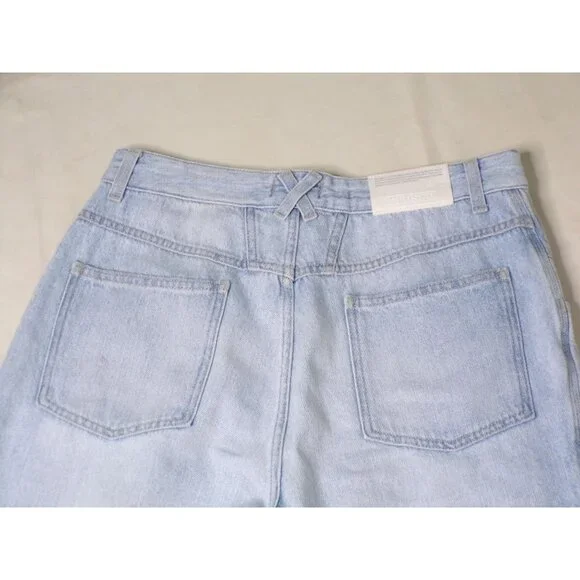 🆕 CLOSED Pearl High Rise Distressed Tapered Denim Jeans Blue 31 - Picture 15 of 16